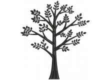 Stickdatei - Baum Herbst Silhouette